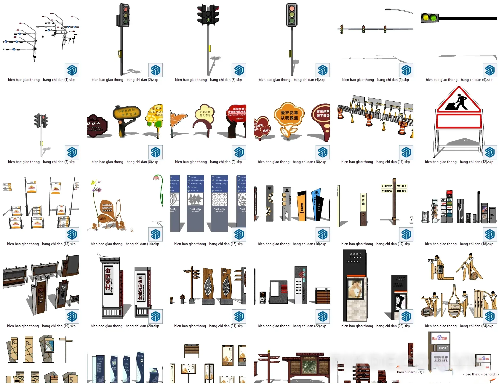 35+ Mô Hình Su Biển Báo Giao Thông - Bảng Chỉ Dẫn Đường