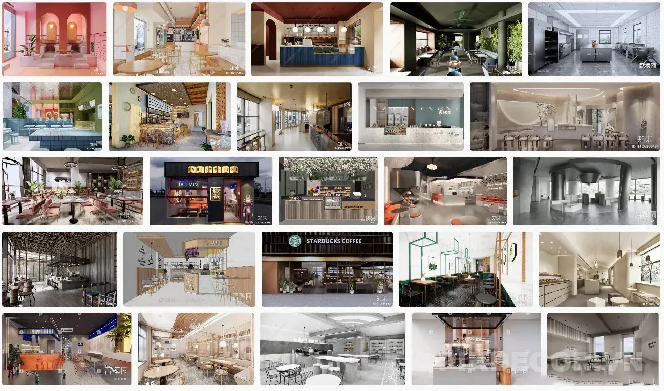 5+ Mẫu Quán Cà Phê Sketchup – File 3D Nội Thất Cafe Miễn Phí