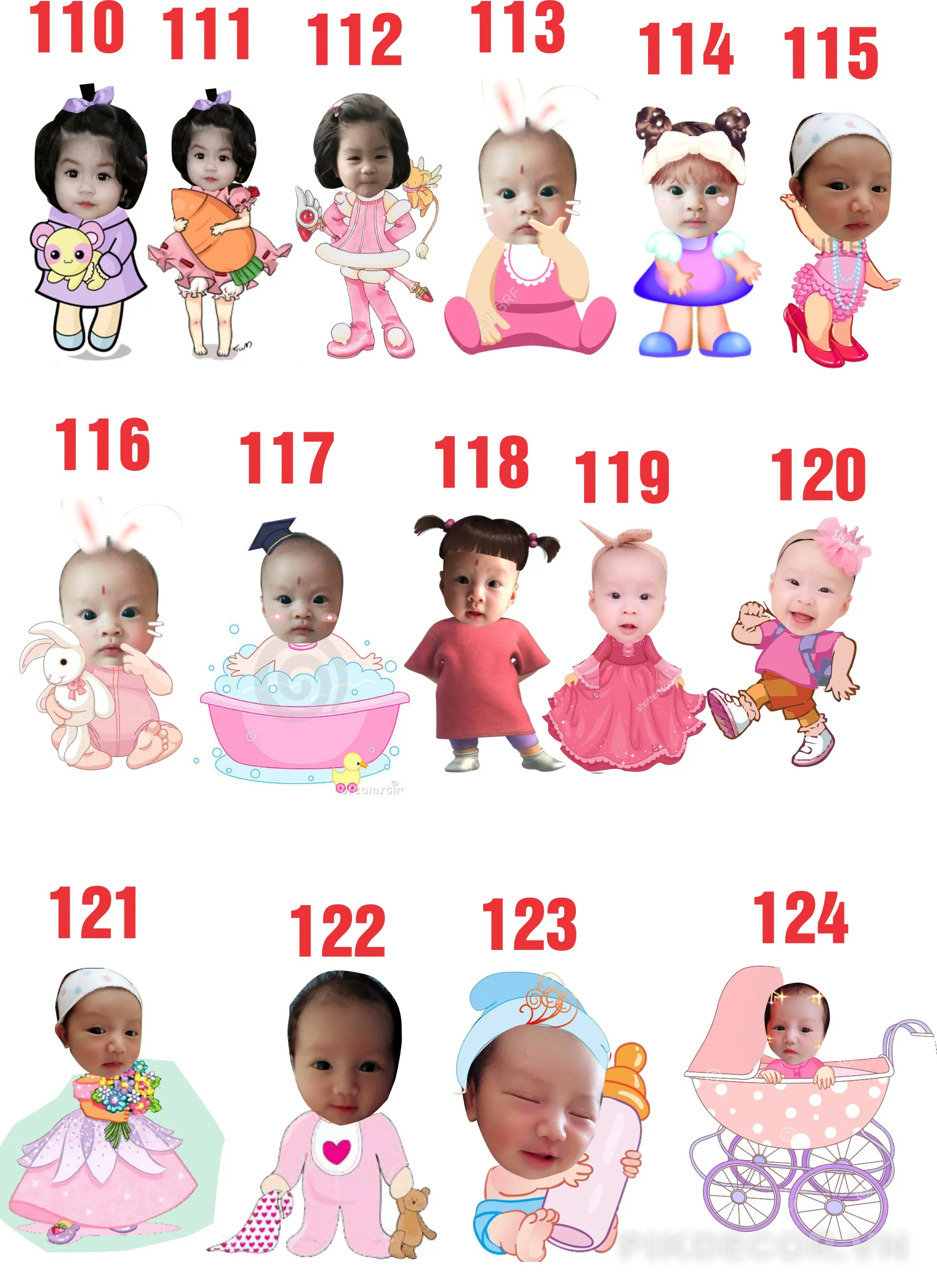 60+ Chibi Sinh Nhật Cho Bé, File Vector In Ấn Cnc 177