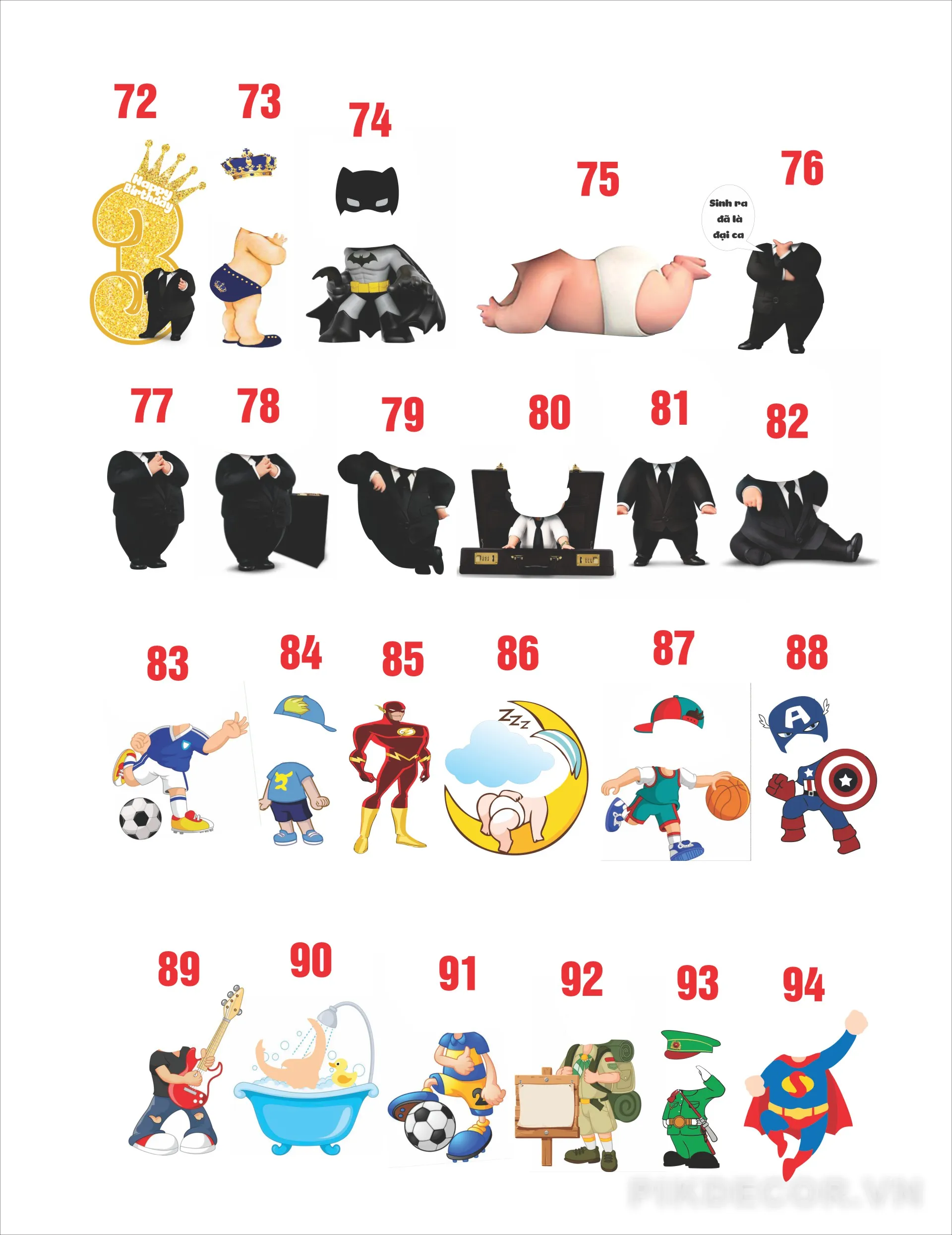 50+ Chibi Sinh Nhật Cho Bé, File Vector In Ấn Cnc 334