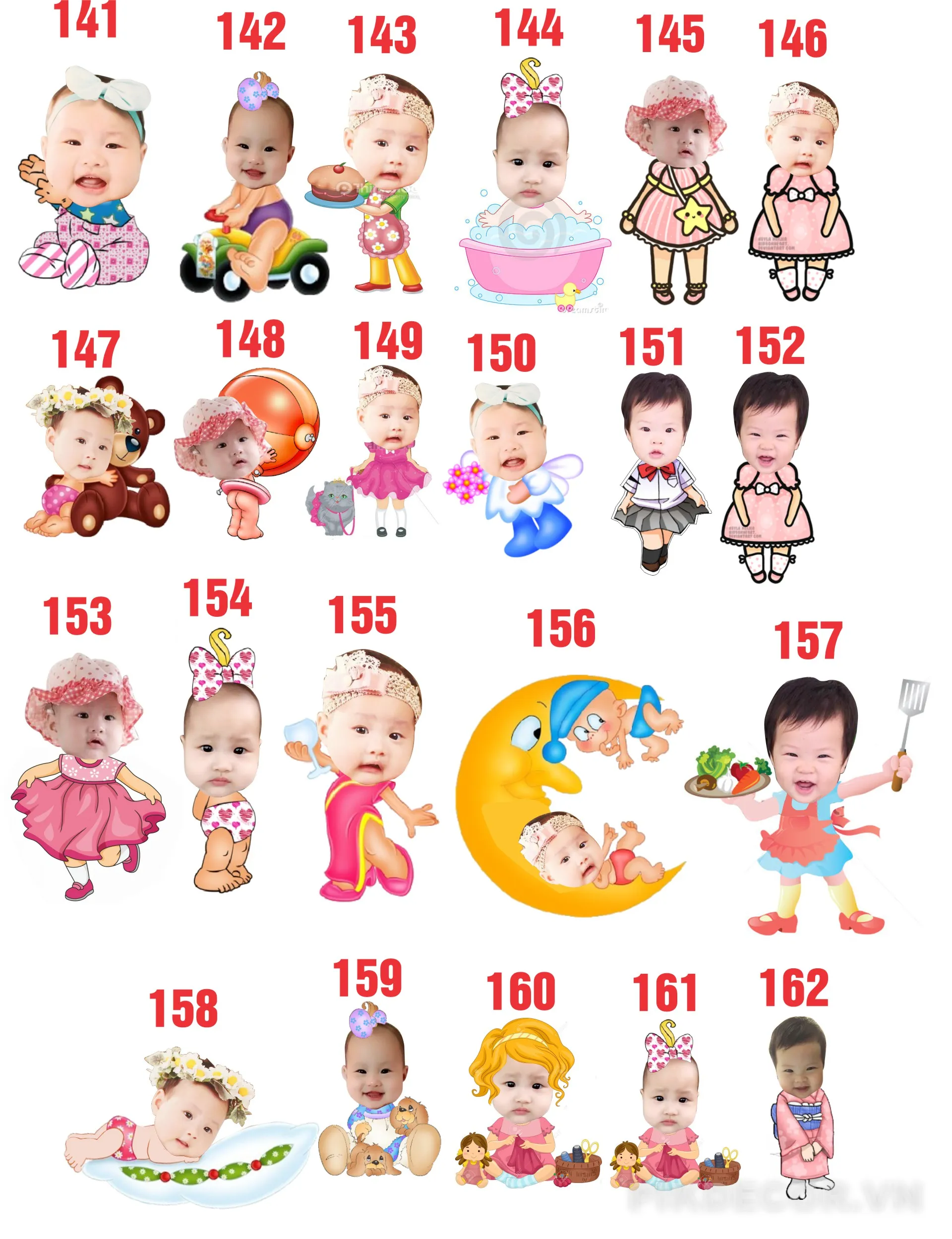 50+ Chibi Sinh Nhật Cho Bé, File Vector In Ấn Cnc 650