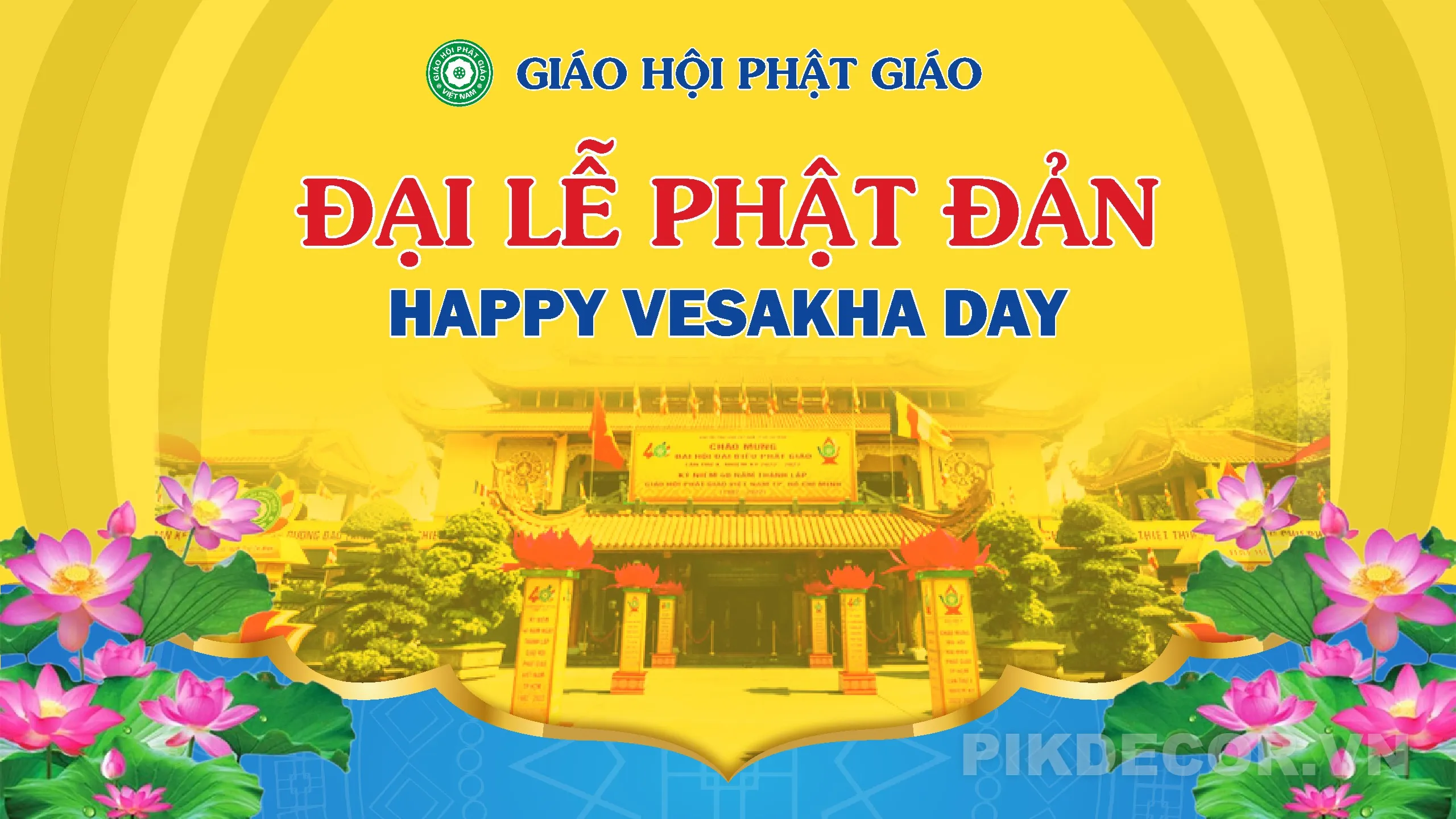 Backdrop Sự Kiên  Ngày Lễ Phật Đản, File Vector In Ấn  257