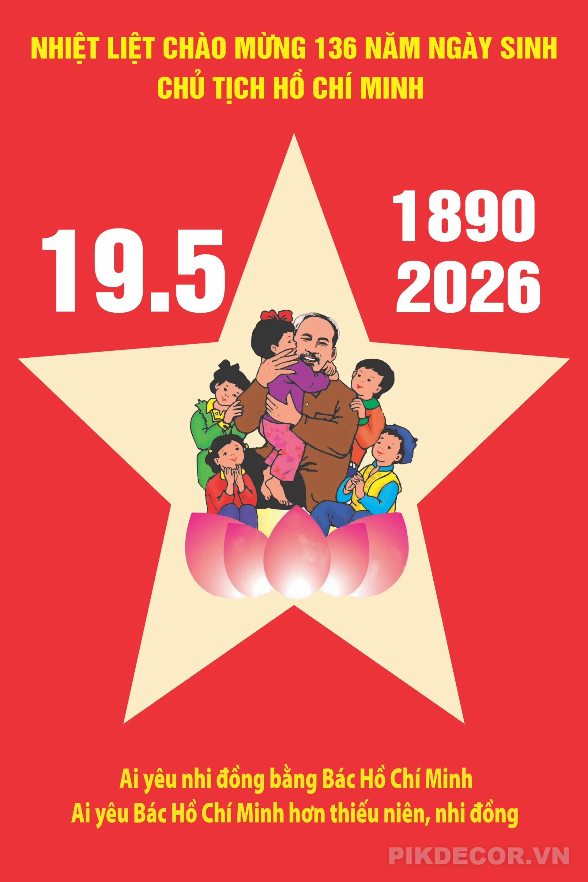 Poster Kỷ Niệm Ngày Sinh Bác Hồ 19-5 