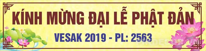 Băng Rôn Ngày Lễ Phật Đản, File Vector In Ấn 128