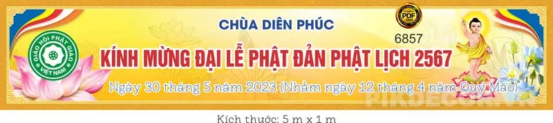 Băng Rôn Ngày Lễ Phật Đản, File Vector In Ấn 498