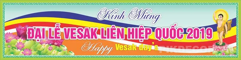 Băng Rôn Ngày Lễ Phật Đản, File Vector In Ấn 621