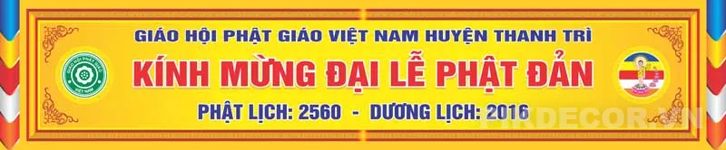 Băng Rôn Ngày Lễ Phật Đản, File Vector In Ấn 686
