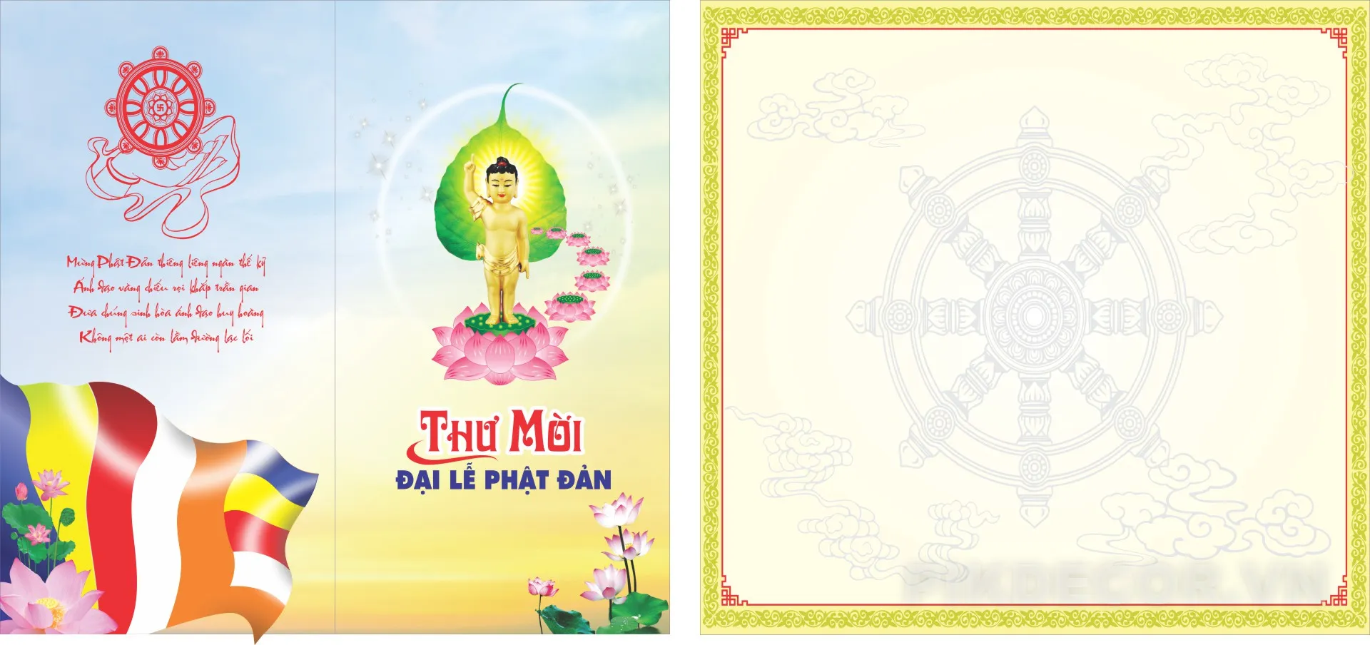 Thư Mời Ngày Lễ Phật Đản, File Vector In Ấn 