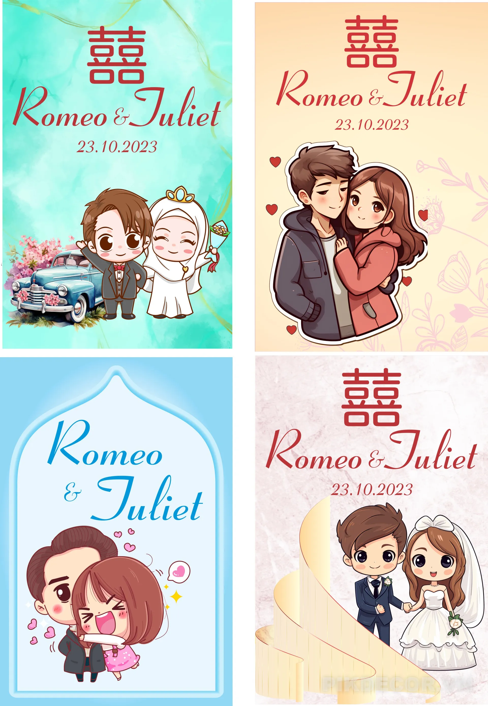 Bảng Tên Đám Cưới, Bảng Tên Cô Dâu Chú Rể Để Cổng 709