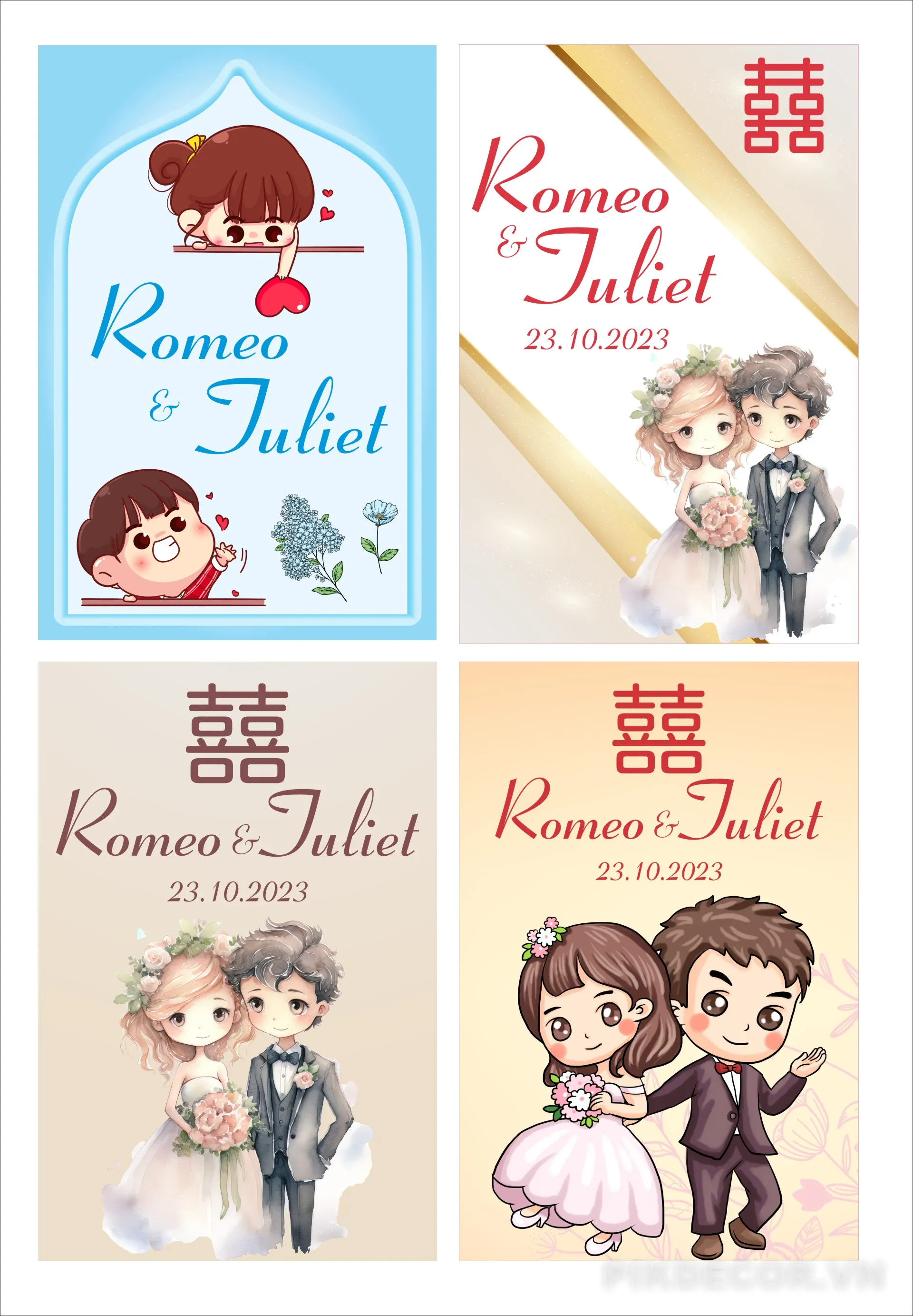 Bảng Tên Đám Cưới, Bảng Tên Cô Dâu Chú Rể Để Cổng