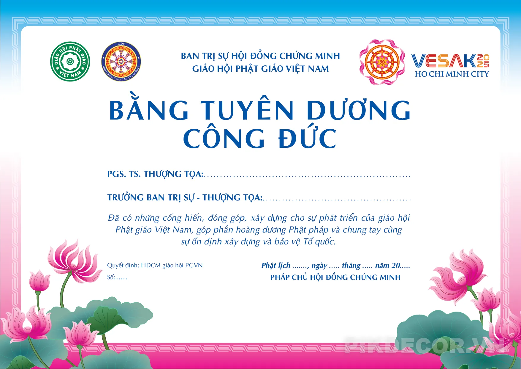 Bằng Tuyên Dương Công Đức 822
