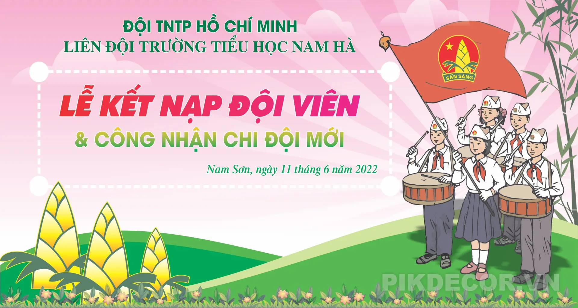 Backdrop Chào Mừng Ngày Thành Lập Đội Thiếu Niên Tiền Phong 471
