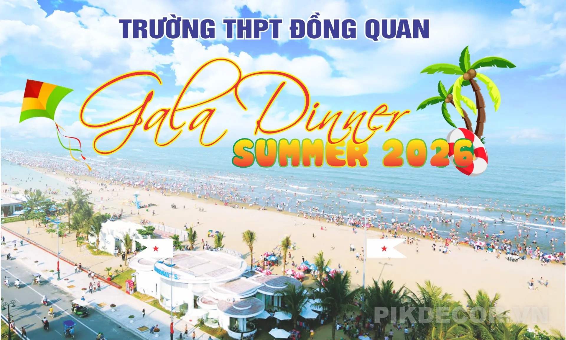 Banner Gala Dinner Team Building – Backdrop Chủ Đề Biển Đẹp 529