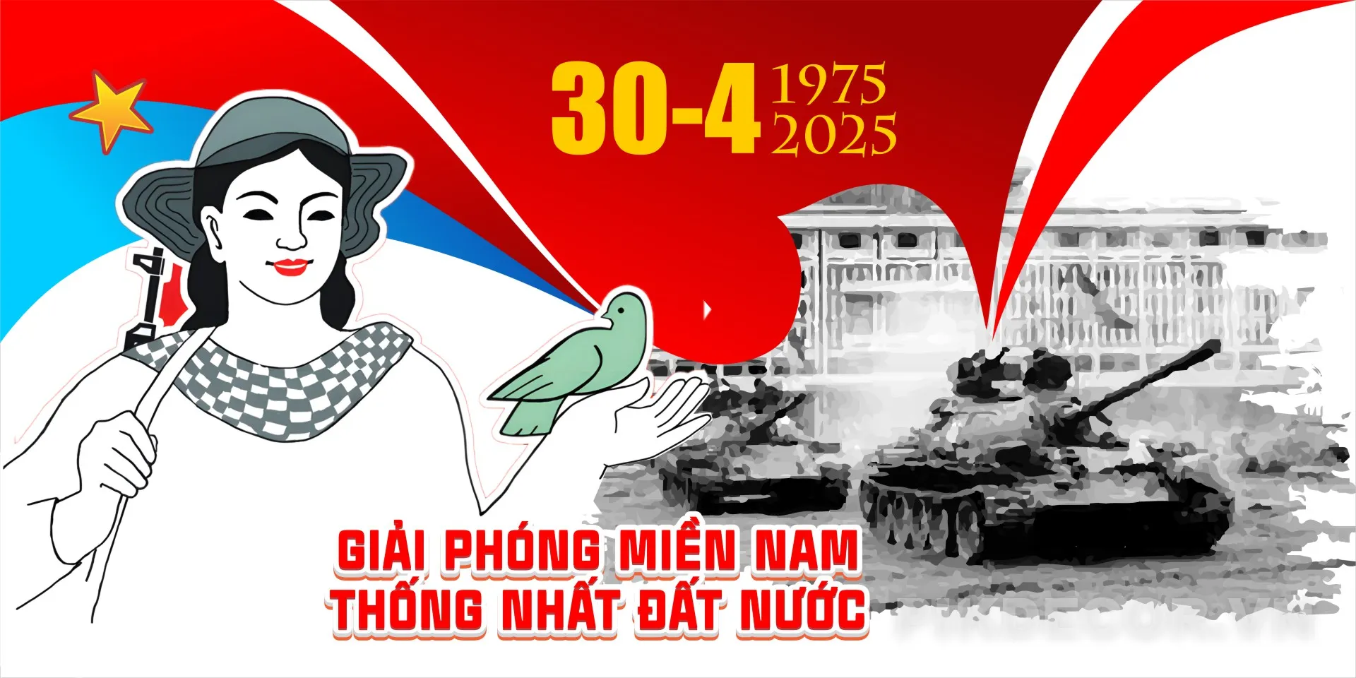 Poster 30/4 Giải Phóng Miền Nam (Psd, Ai, Png) – Vietnam Liberation Day Banner