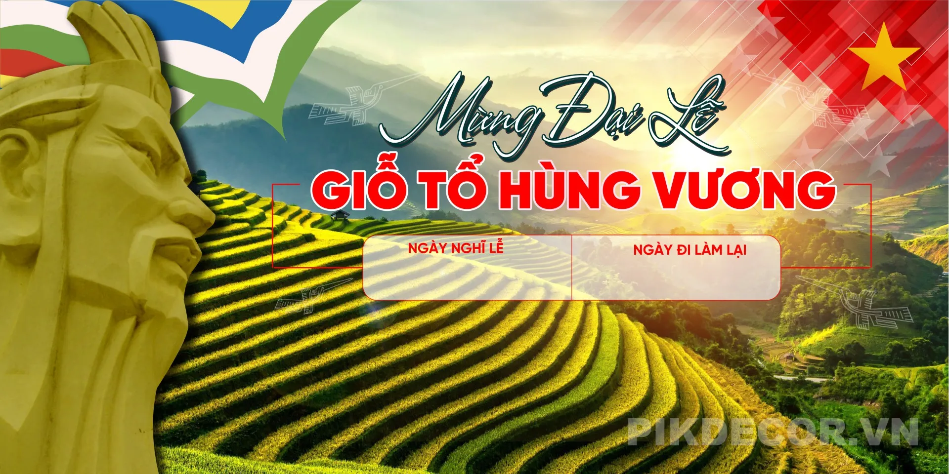 Banner Mừng Đại Lễ Giỗ Tổ Hùng Vương – Template PSD/AI Editable 