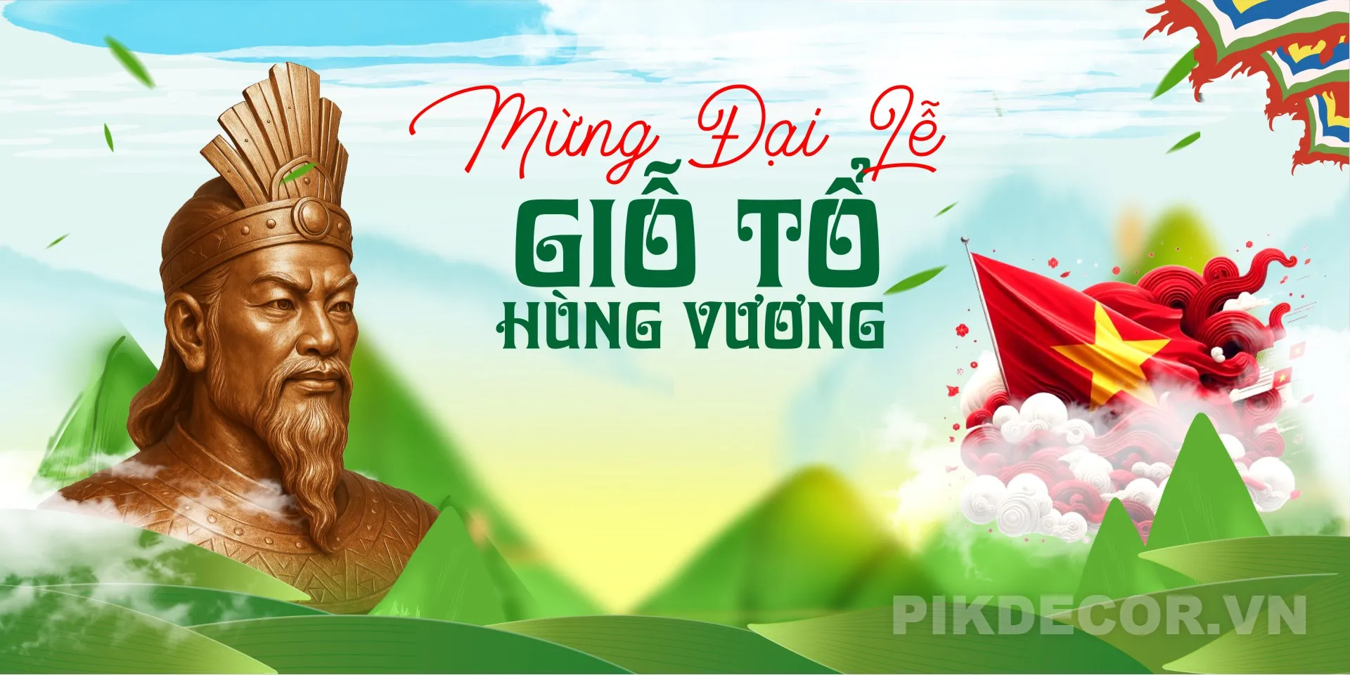 Banner Mừng Đại Lễ Giỗ Tổ Hùng Vương – Template Psd/Ai Editable 964 794