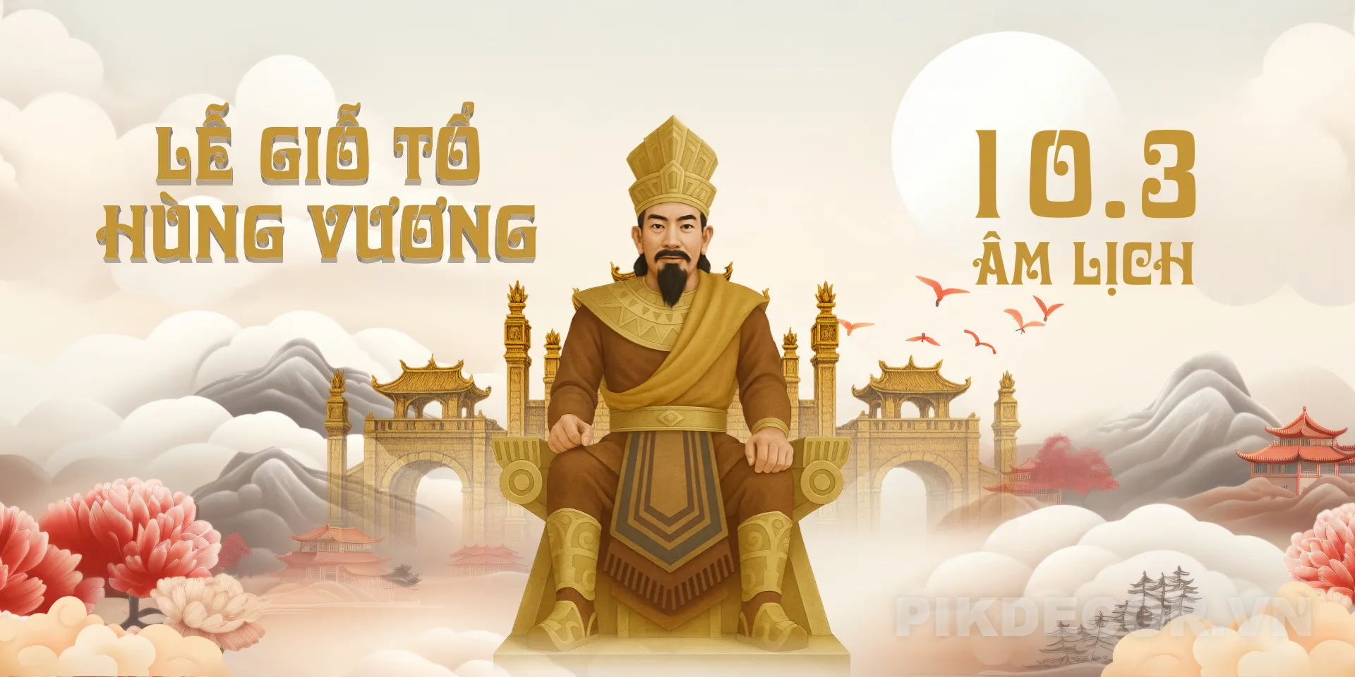 Banner Thông Báo Lịch Nghỉ Giỗ Tổ Hùng Vương – Template Psd/Ai Editable 691