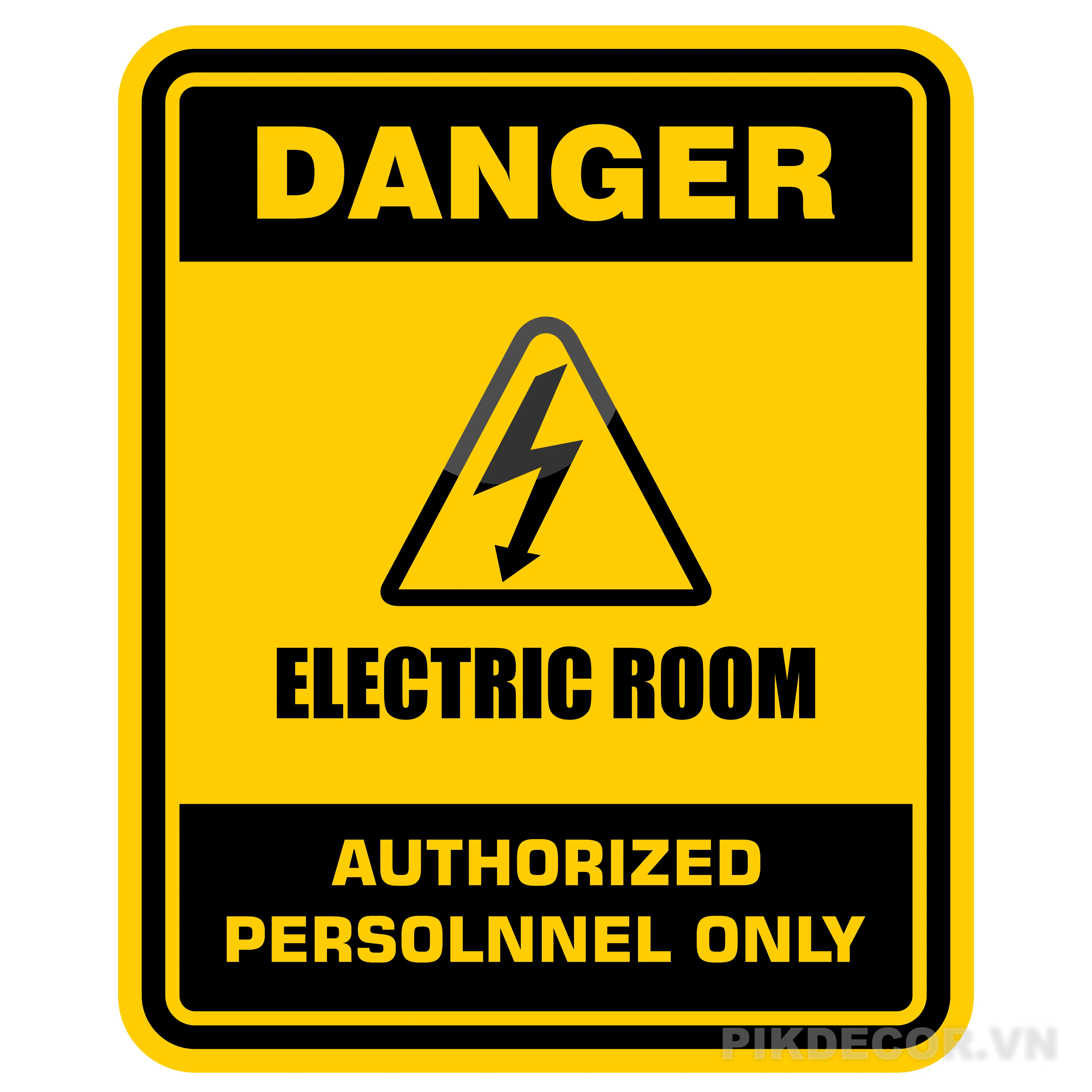 Biển Cảnh Báo Điện Giật – Warning High Voltage Sign Vector 576