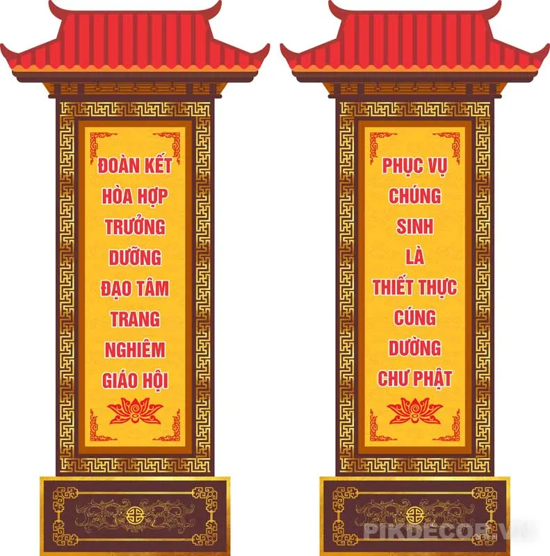 Bộ Phướn Đại Lễ Phật Đản Vector – Tài Nguyên In Ấn Trang Trí Chùa Miễn Phí 668