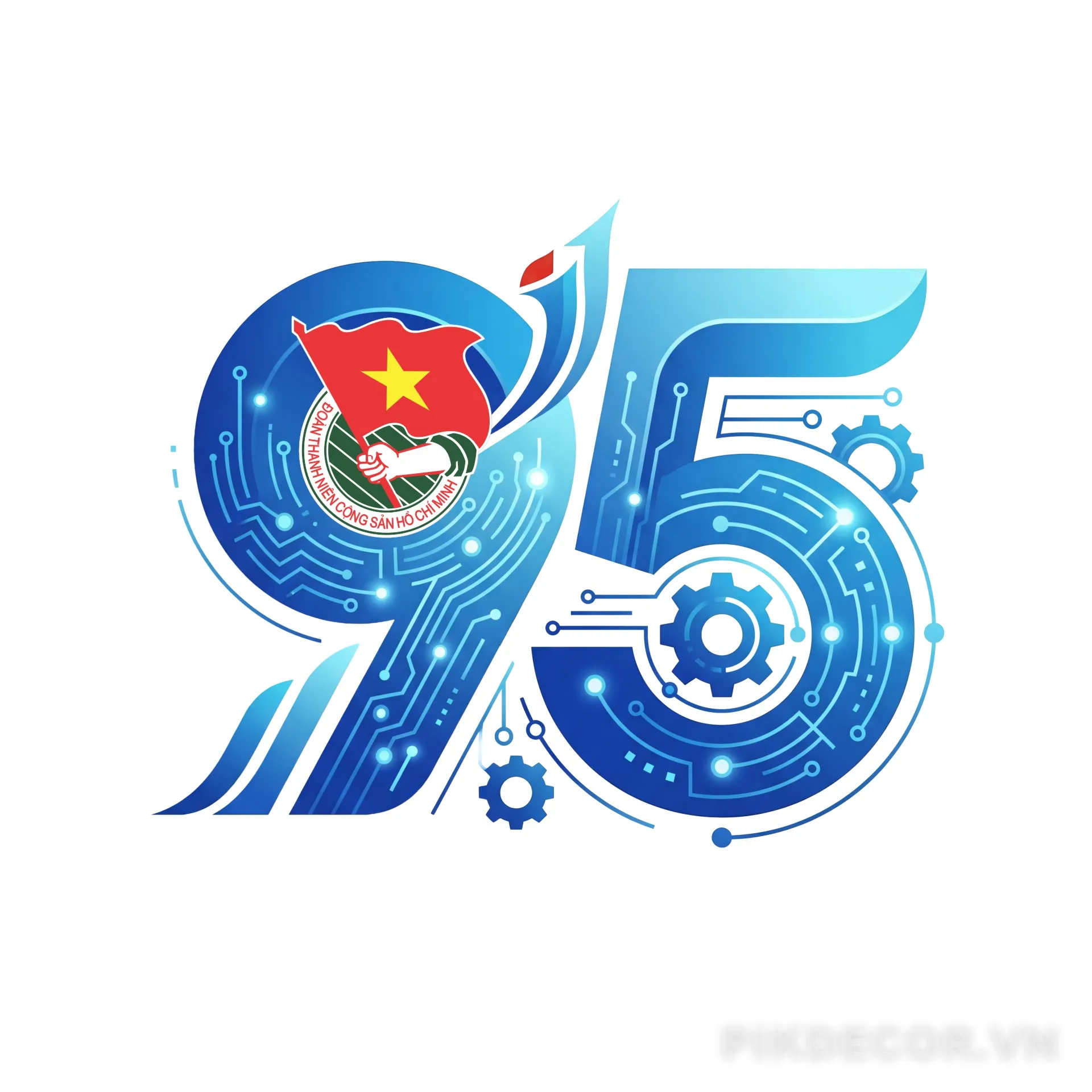 Bộ Số Kỷ Niệm 95 Năm Thành Lập Đoàn Thanh Niên Việt Nam Thiết Kế Hiện Đại, Công Nghệ Cao Cấp