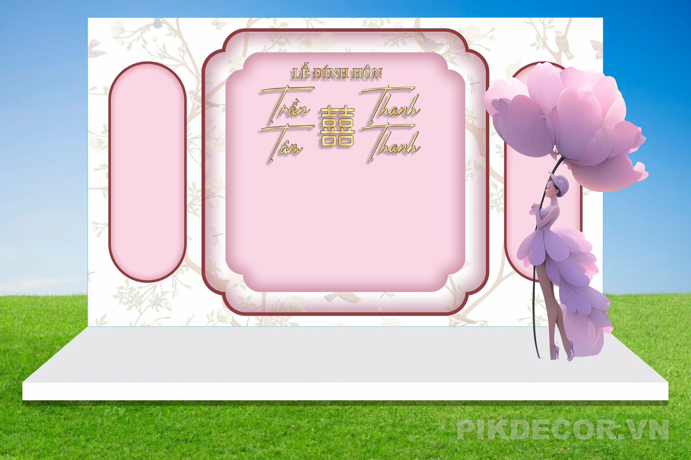 Bộ Sưu Tập Mẫu Backdrop Cưới Hỏi Sang Trọng – File Vector Thiết Kế Phông Cưới Chuyên Nghiệp 383