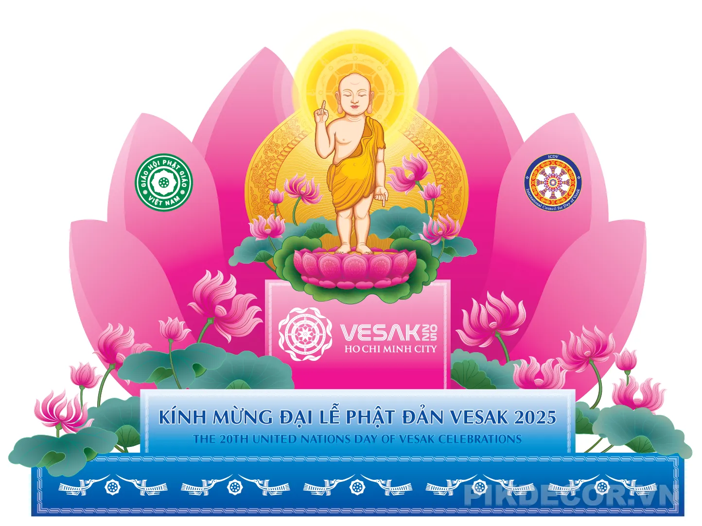 Checkin Sự Kiên  Ngày Lễ Phật Đản, File Vector In Ấn 199