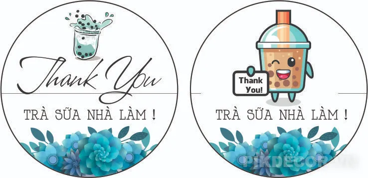 Combo Tem Nhãn  Sticker Đồ Uống – Thiết Kế Đẹp, Dễ Chỉnh Sửa 760