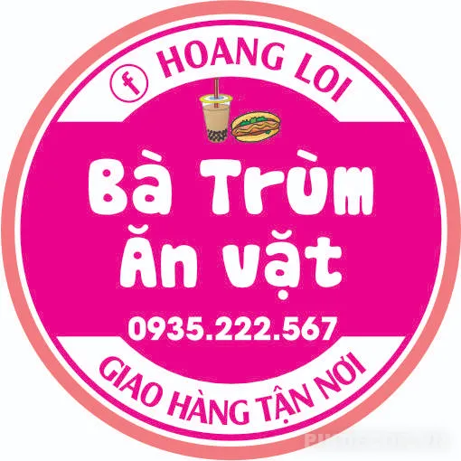 Decal Đồ Uống – Trà Sữa, Snack Label Template – Round Waving Sign 251