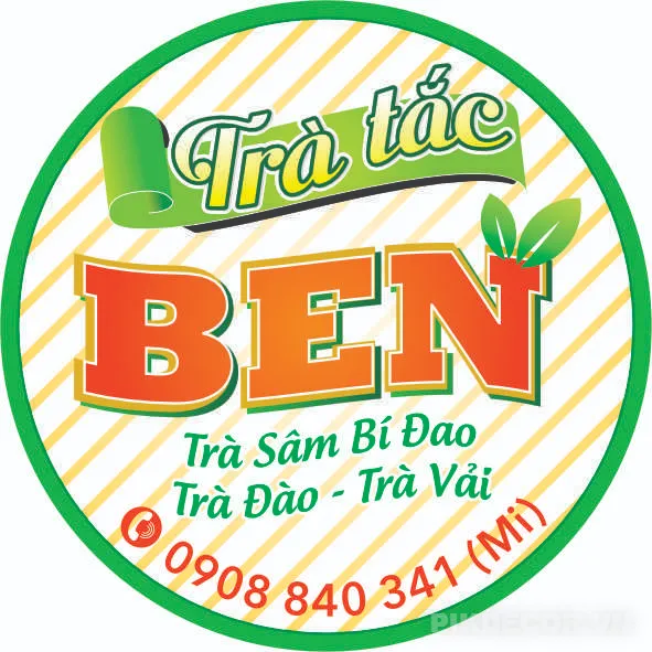 Decal Đồ Uống – Trà Sữa, Snack Label Template – Round Waving Sign 787