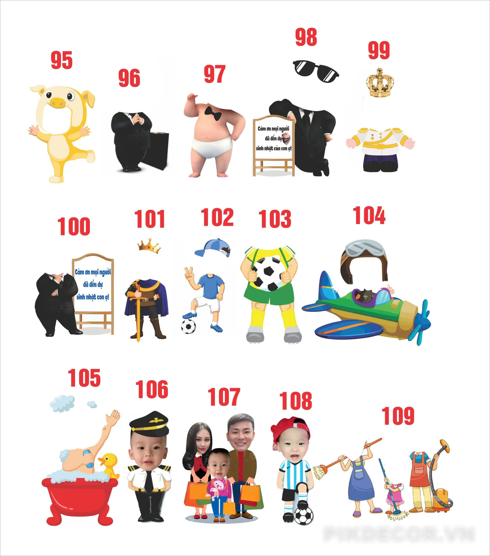 50+ Chibi Sinh Nhật Cho Bé, File Vector In Ấn Cnc