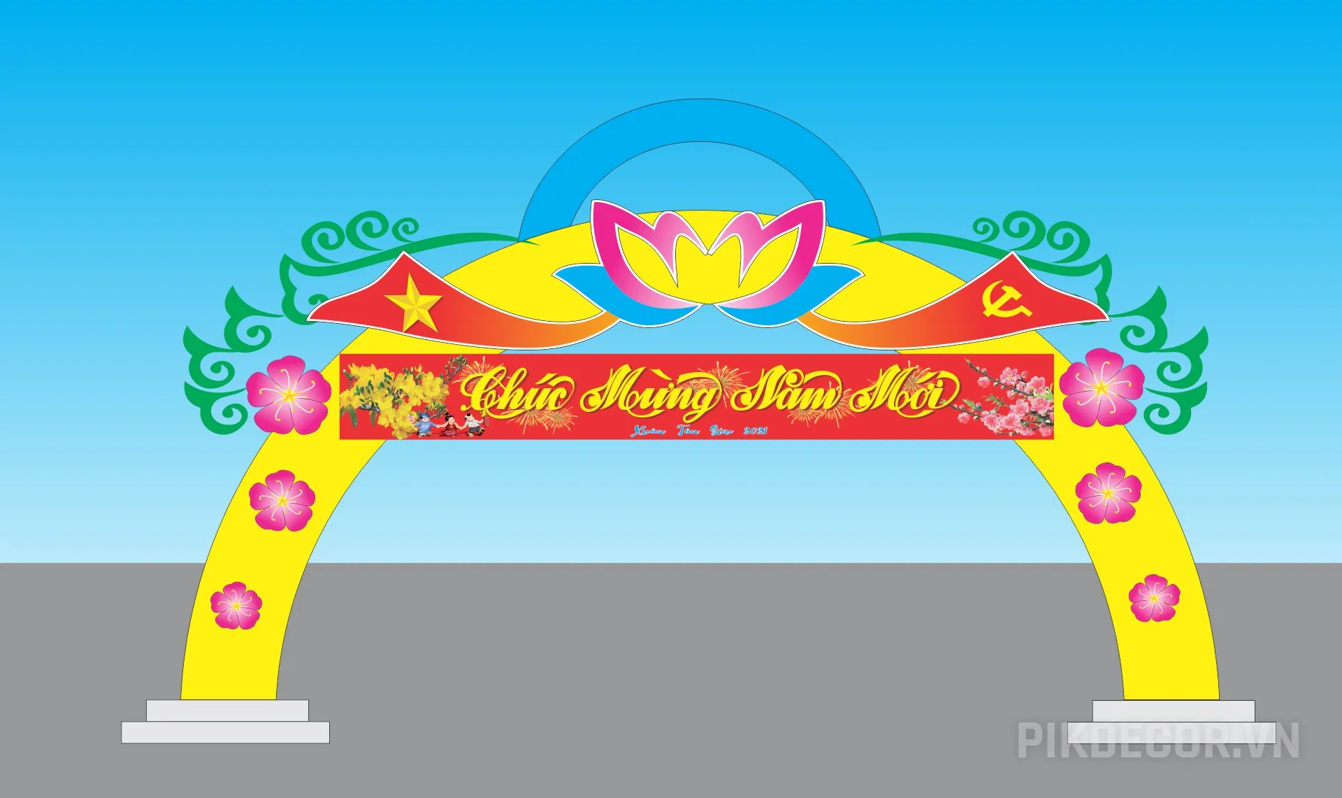 Mẫu Cổng Chào Led Sự Kiện Ngoài Trời – File Vector Cắt Cnc