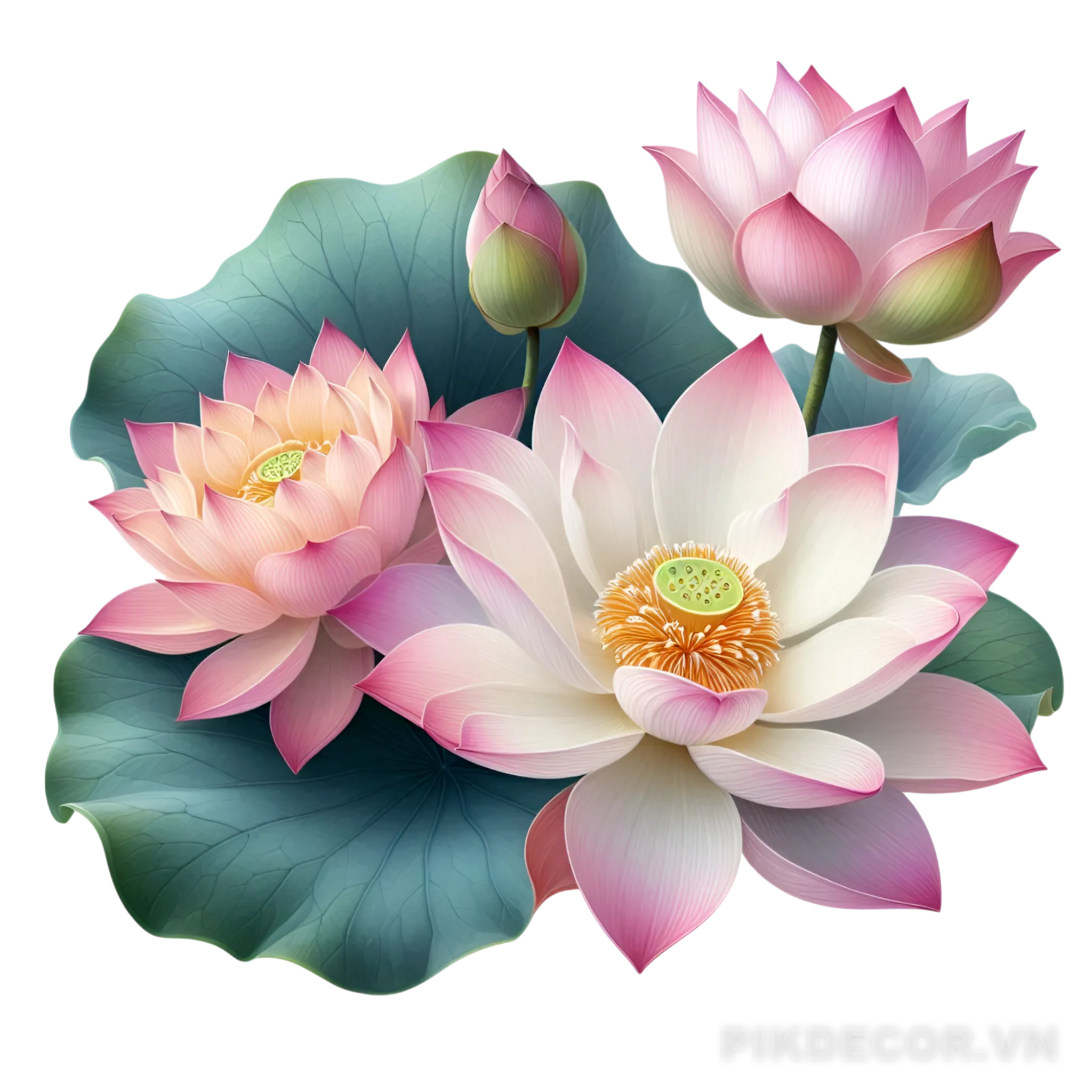Hoa Sen – Lotus Vector, Png 388