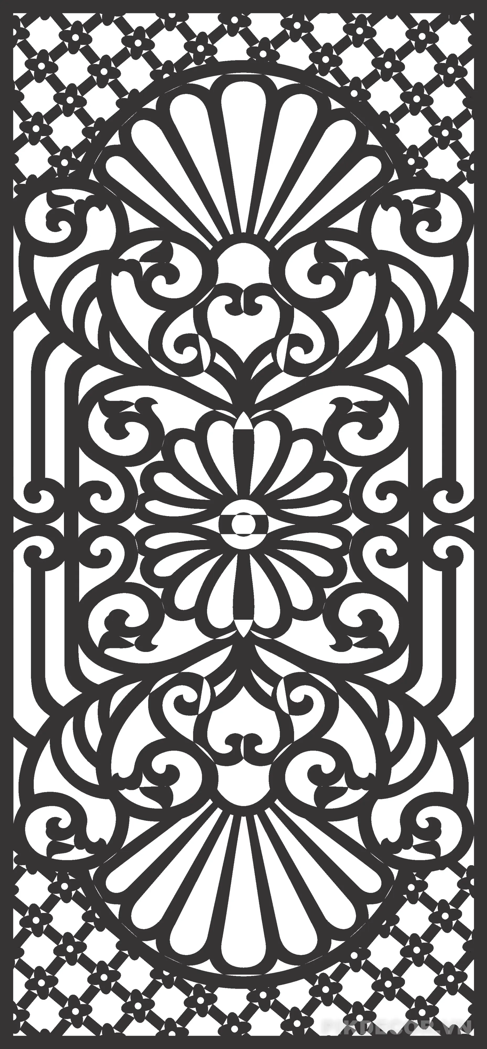 Họa Tiết Trang Trí, Hoa Văn Cnc, File Cdr, Dfx 688