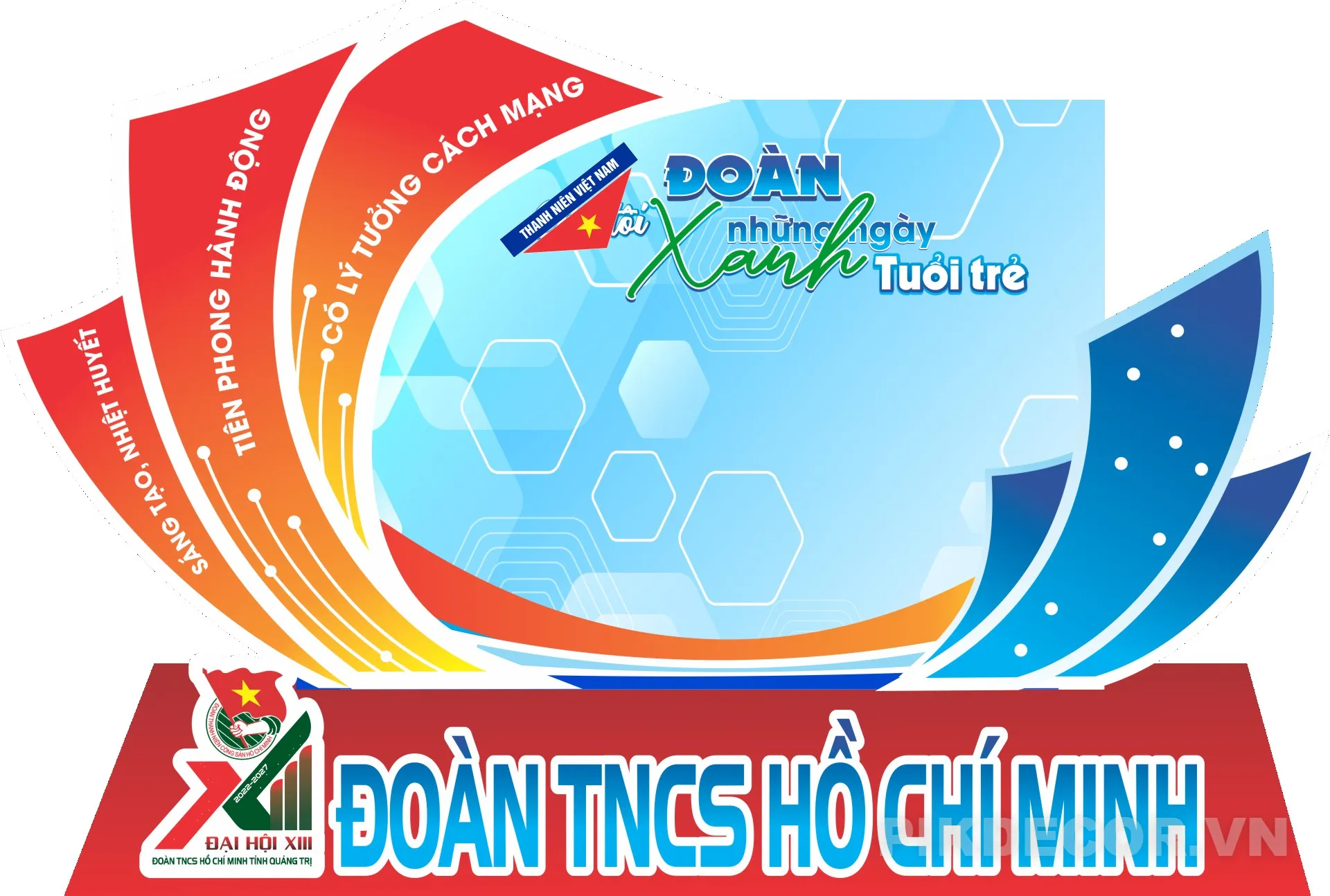 Mẫu Backdrop Sân Khấu Đoàn Thanh Niên File Vector 211