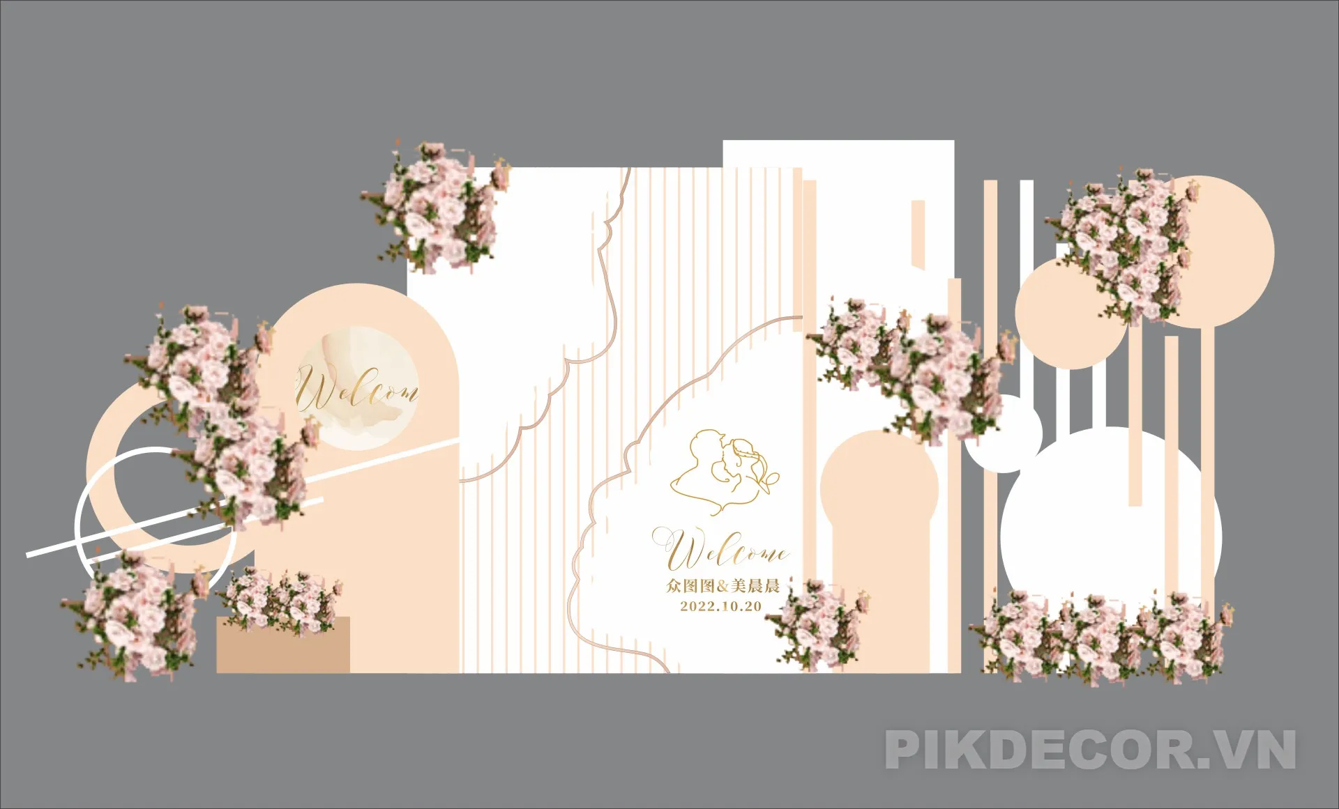 Mẫu Backdrop Cưới Hỏi Đẹp Hiện Đại – File Vector Cdr Ai Thiết Kế Phông Đám Cưới 370