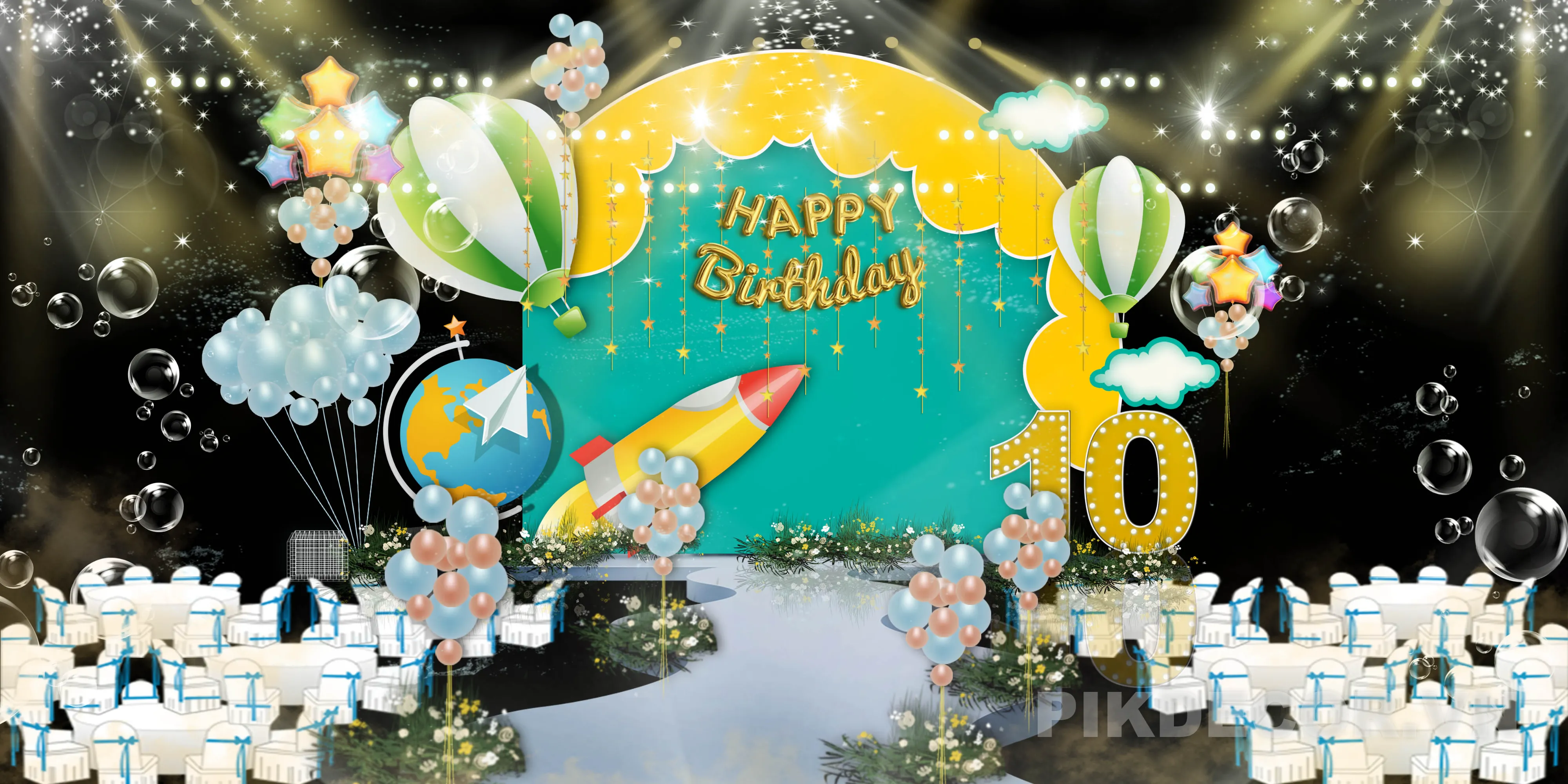 Mẫu Backdrop Sinh Nhật Đẹp Nhất Cho Bé 768