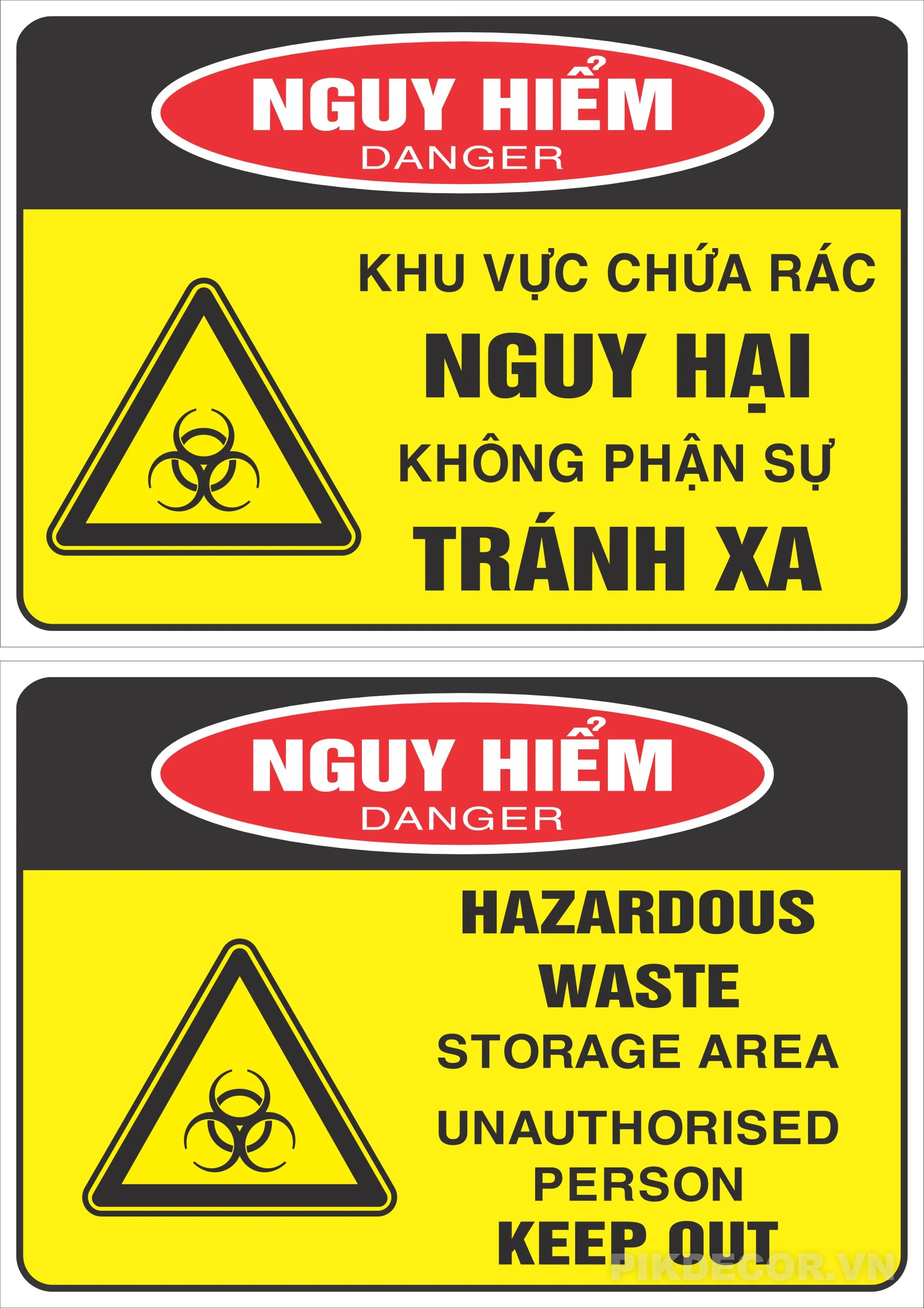 Mẫu Biển Cảnh Báo Nguy Hiểm File Vector, In Ấn 142
