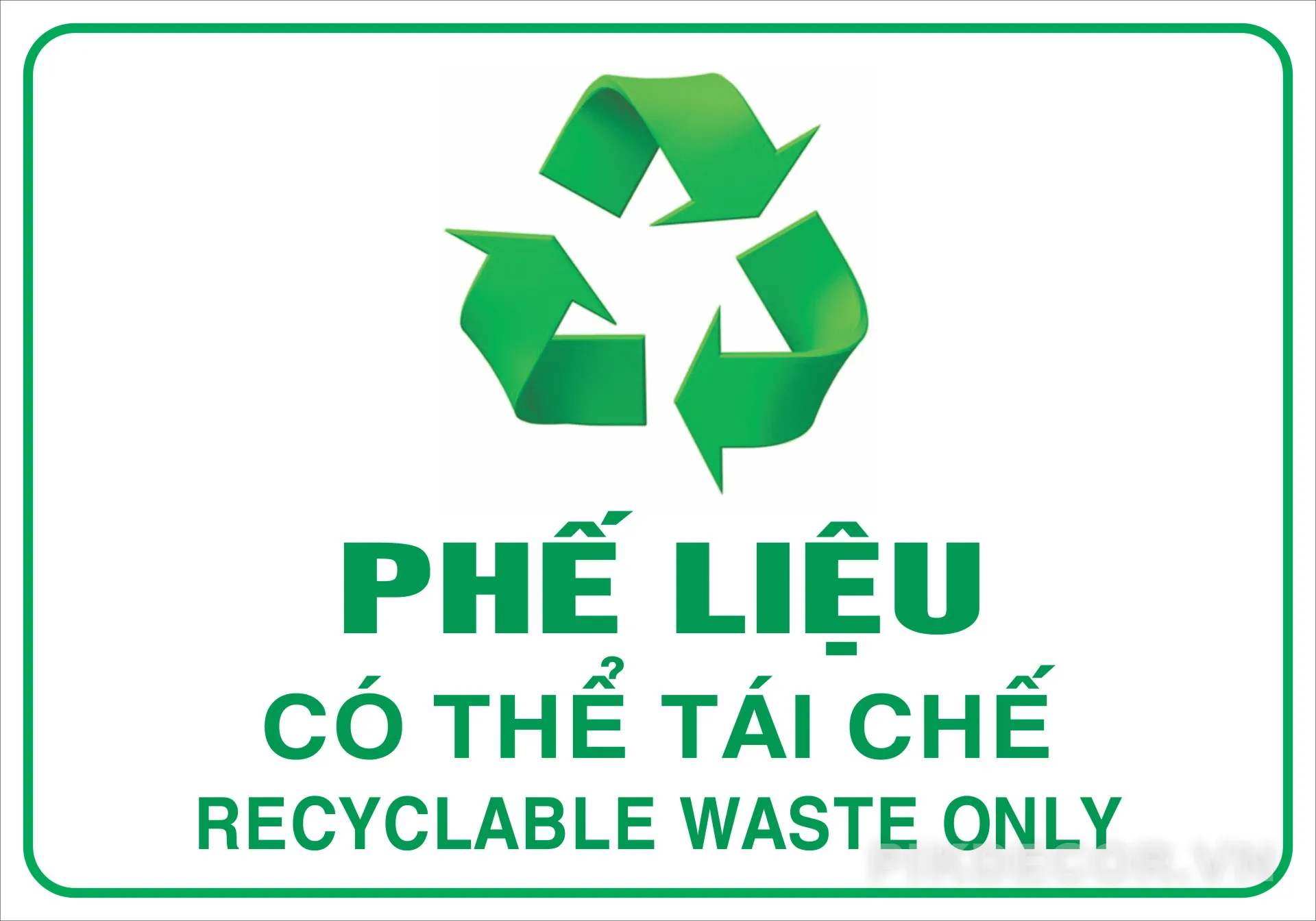 Mẫu Biển Cảnh Khu Vực Chứa Rác Thải File Vector, In Ấn  314 833