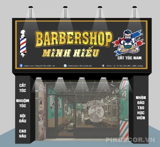 Mẫu Biển Quảng Cáo Barbershop 308