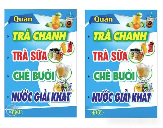 Mẫu Biển Quảng Cáo Biển Vẫy Quán Trà Chanh