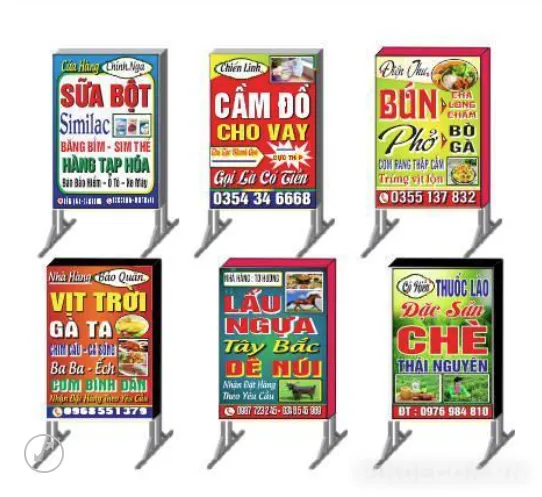 Mẫu Biển Quảng Cáo Biển Vẫy Hộp Đèn 880