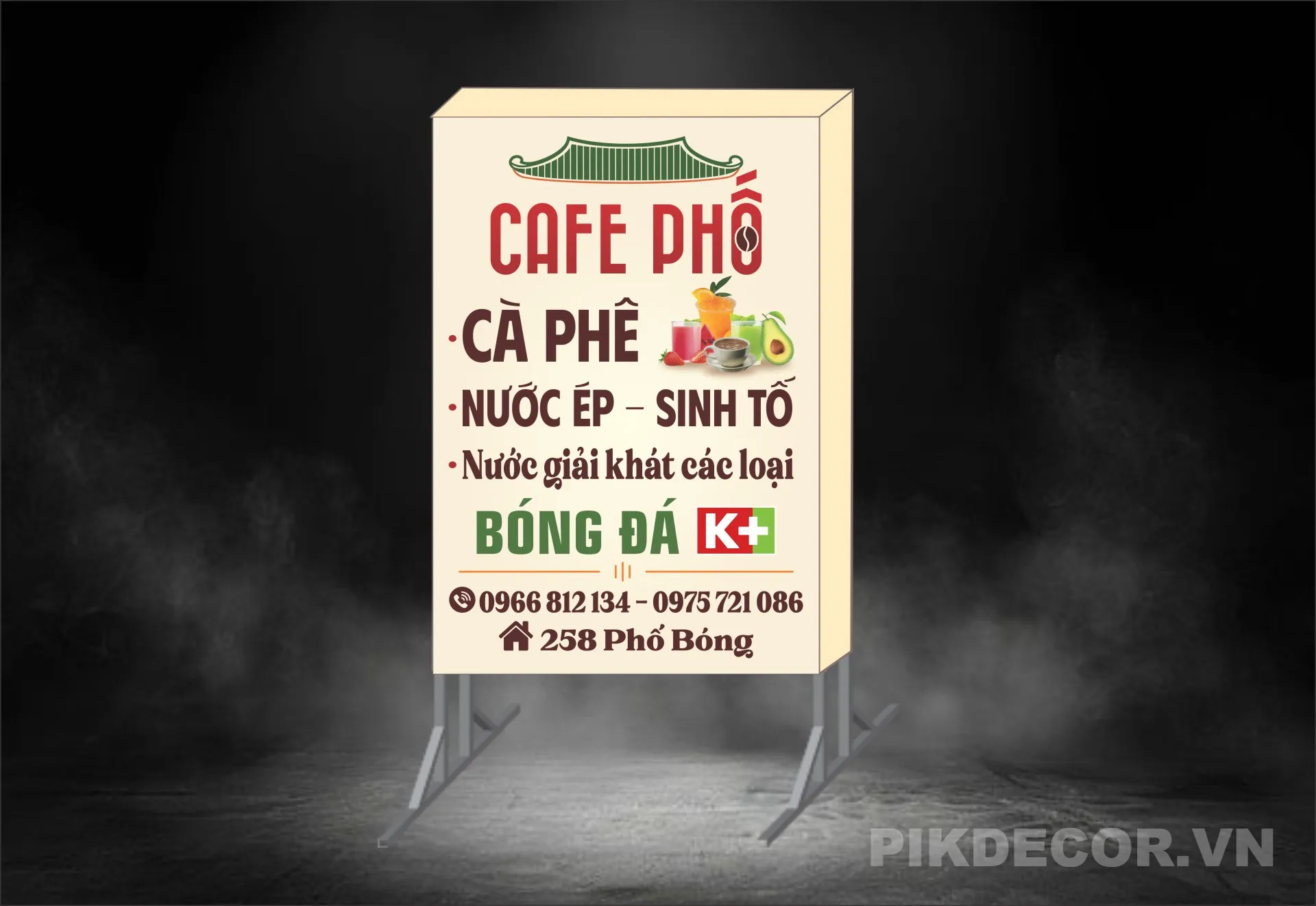 Mẫu Biển Quảng Cáo Quán Cà Phê Mới Nhất 769