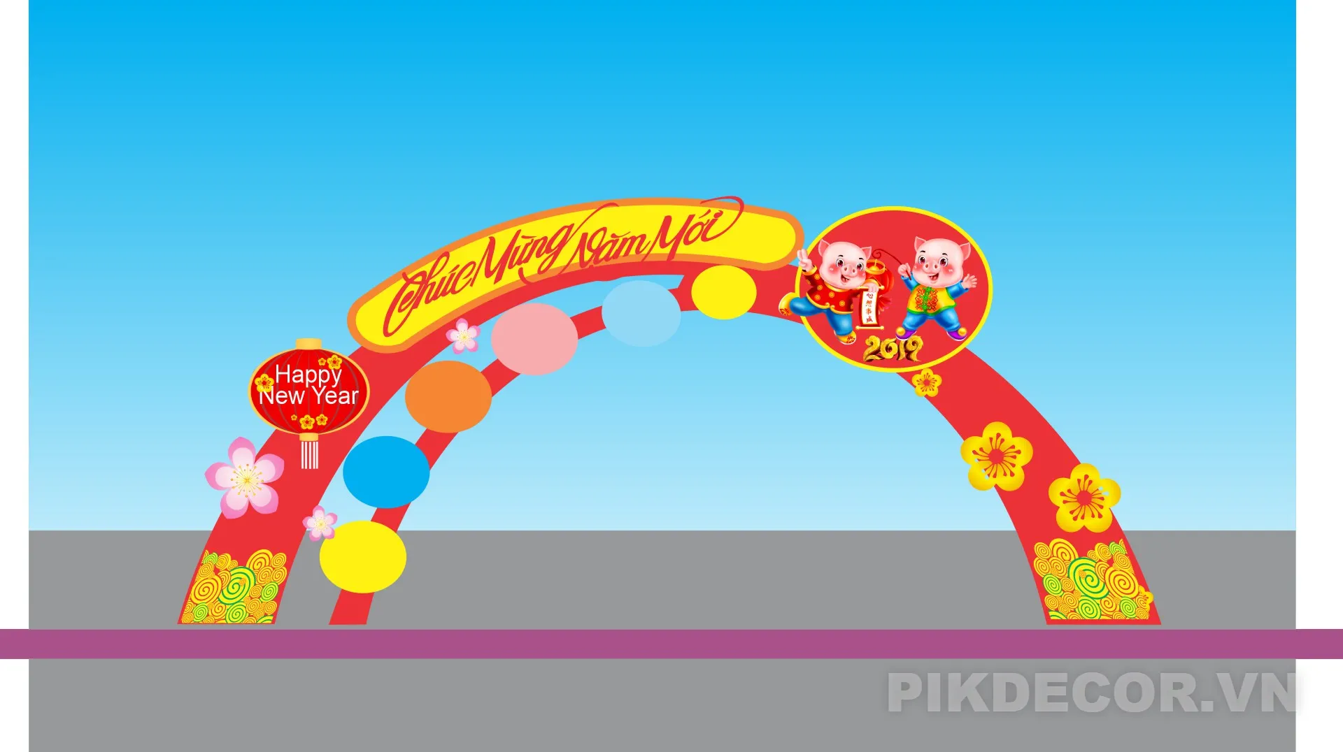 Mẫu Cổng Chào Led File Vector Cnc 453