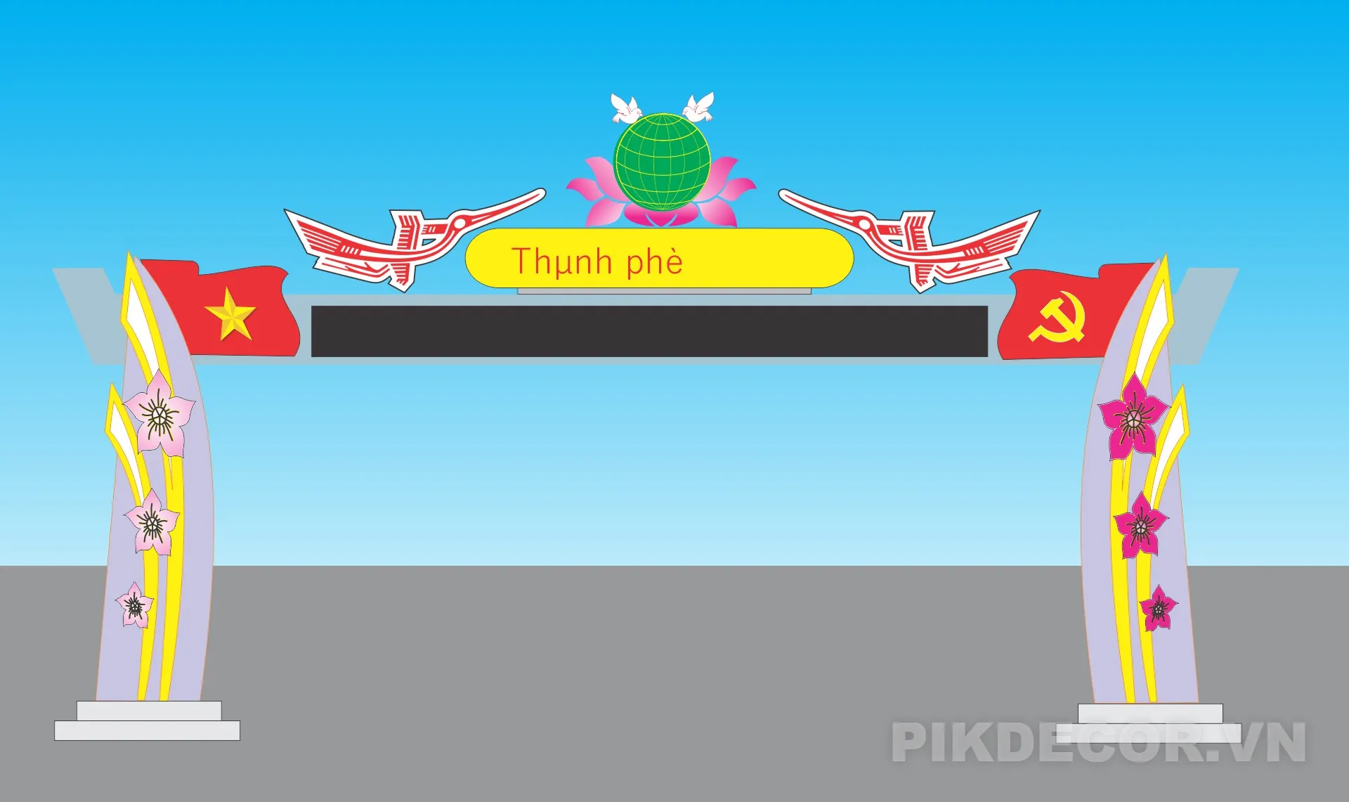 Mẫu Cổng Chào Led Sự Kiện – File Vector Cnc Cắt Mica Alu