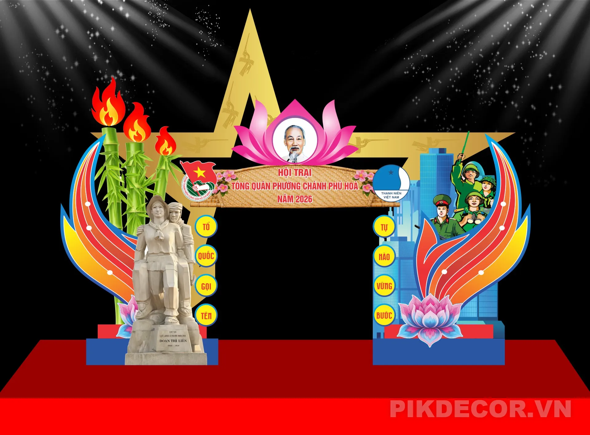 Mẫu Cổng Chào Led Sự Kiện Đẹp – Vector Cắt Cnc Mica Al 944