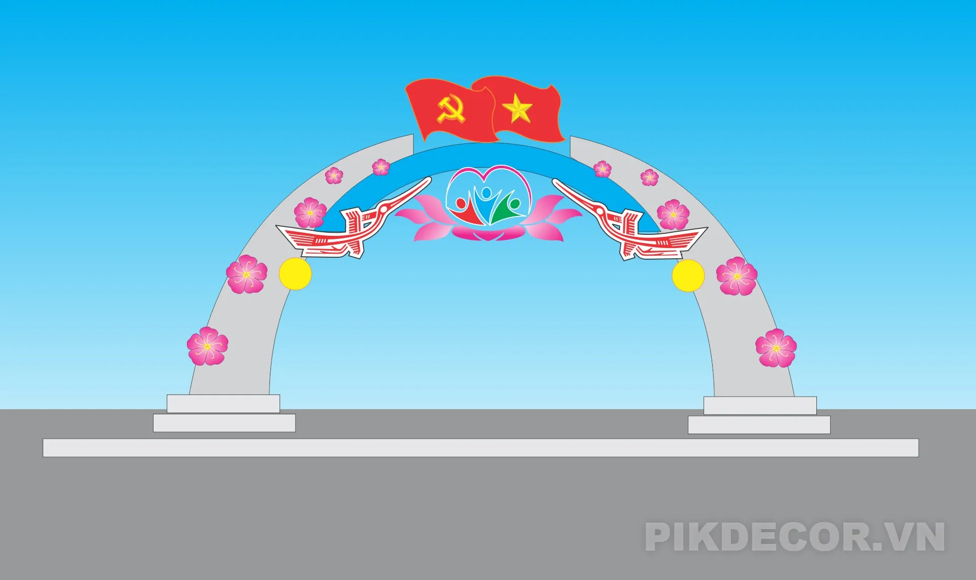 Mẫu Cổng Chào Led Sự Kiện – File Vector Cnc Cắt Mica Alu 572