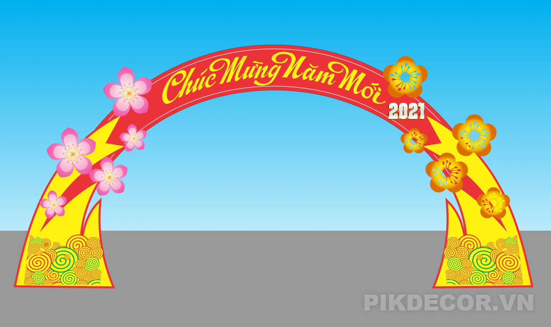 Mẫu Cổng Chào Led Sự Kiện Ngoài Trời – File Vector Cắt Cnc 487