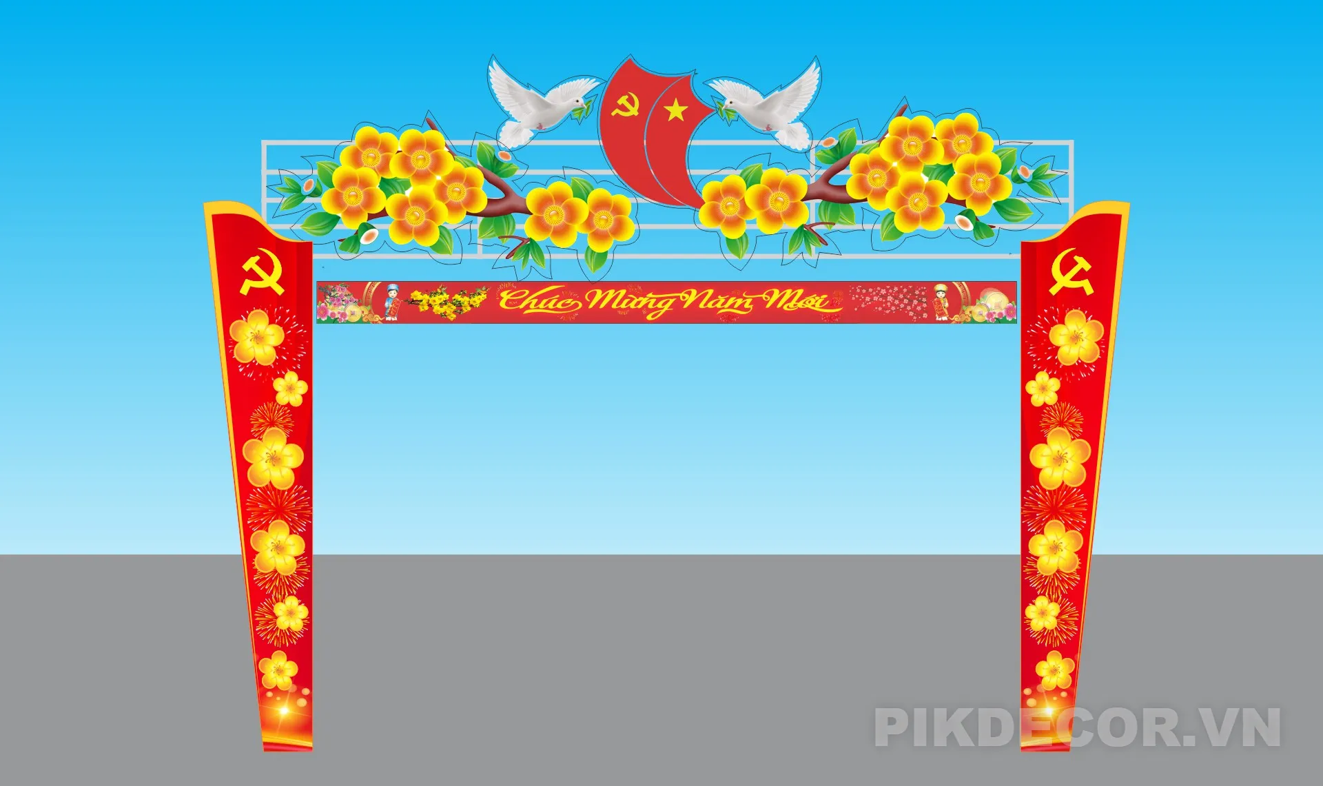 Mẫu Cổng Chào Led Sự Kiện Ngoài Trời – File Vector Cắt Cnc 965