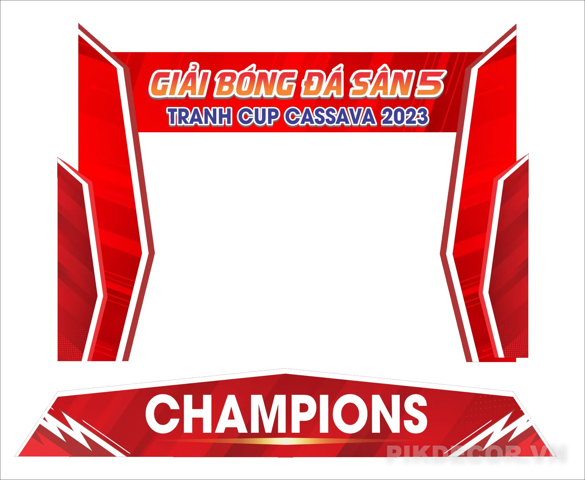 Mẫu Cổng Chào Sự Kiện Bóng Đá Champions – Vector Thiết Kế In Ấn 361