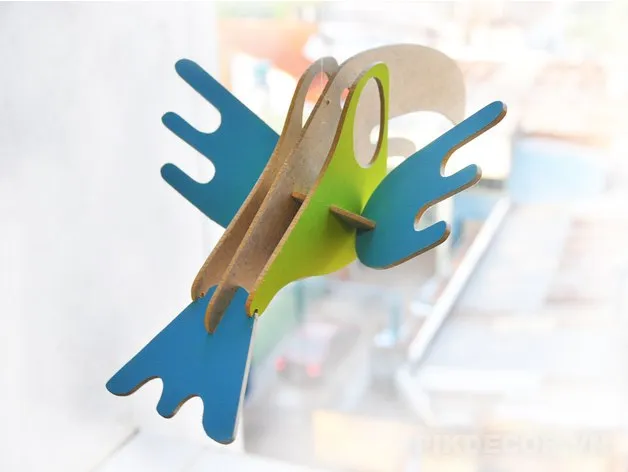 Mẫu File Cắt Cnc Lazer 3D Con Chim 251